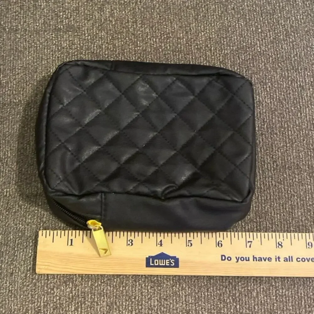 Quilted South African Airways Amenity Bag Black Airline Tote EMPTY Travel Flying